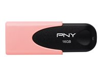 PNY Attaché 4 - Clé USB - 16 Go - USB 2.0 - corail pastel FD16GATT4PAS1KL-EF