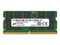 Micron - DDR5 - module - 16 Go - SO DIMM 262 broches - 4800 MHz / PC5-38400 - CL40 - 1.1 V - mémoire sans tampon - ECC MTC10C1084S1TC48BA1R