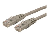 StarTech.com Câble patch UTP Gigabit Cat6 de 15 m avec RJ45 moulé gris - Cordon de connexion de 15 m - Cordon de raccordement - RJ-45 (M) pour RJ-45 (M) - 15 m - UTP - CAT 6 - moulé - gris C6PAT15MGR