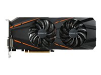 Gigabyte GeForce GTX 1060 G1 Gaming 6G (rev. 1.0) - OC Edition - carte graphique - GF GTX 1060 - 6 Go GDDR5 - PCIe 3.0 x16 - DVI, HDMI, 3 x DisplayPort GV-N1060G1 GAMING-6GD