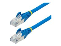 StarTech.com 3m CAT6a Ethernet Cable - Blue - Low Smoke Zero Halogen (LSZH) - 10GbE 500MHz 100W PoE++ Snagless RJ-45 w/Strain Reliefs S/FTP Network Patch Cord - Cordon de raccordement - RJ-45 (M) pour RJ-45 (M) - 3 m - S/FTP - CAT 6a - IEEE 802.3bt - sans halogène, moulé, sans crochet, bloqué - bleu NLBL-3M-CAT6A-PATCH