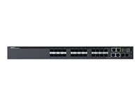 Dell Networking S3124F - Commutateur - C3 - Géré - 24 x Gigabit SFP + 2 x 10 Gigabit SFP+ + 2 x SFP Gigabit combiné - flux d'air de l'avant vers l'arrière - Montable sur rack - Dell Smart Value - avec 3 ans de support Pro Dell 210-AIMS