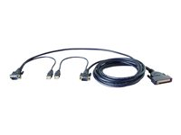 Belkin OmniView Dual Port Cable, USB - Câble clavier / vidéo / souris (KVM) - USB, HD-15 (VGA) (M) pour DB-25 (M) - 1.8 m - moulé - pour Belkin Titan LCD Rack Console with PRO3, Widescreen Rack-Mount Console with PRO3 F1D9401-06