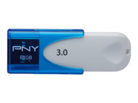 PNY Attaché 4 3.0 - Clé USB - 64 Go - USB 3.0 - bleu FD64GATT430-EF