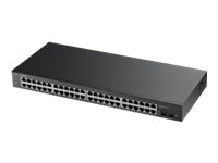 Zyxel GS1900-48 - Commutateur - intelligent - 48 x 10/100/1000 + 2 x Gigabit SFP - de bureau, Montable sur rack, fixation murale GS1900-48-EU0101F