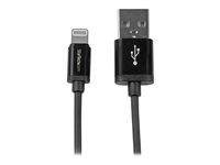 StarTech.com Câble Apple Lightning vers USB pour iPhone, iPod, iPad - 15 cm Noir (USBLT15CMB) - Câble Lightning - Lightning mâle pour USB mâle - 15 cm - double blindage - noir - pour P/N: ST4CU424, ST4CU424EU, ST4CU424UK, ST8CU824 USBLT15CMB